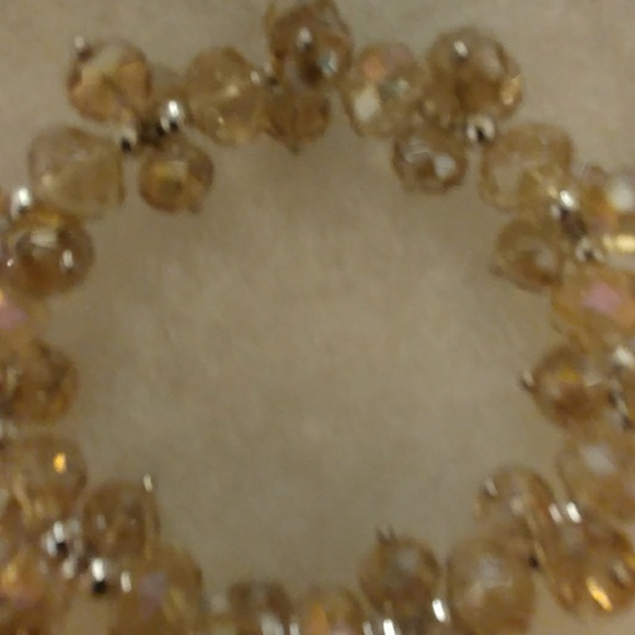 Gold Metallic Crystal Bracelet - Picture 4 of 8